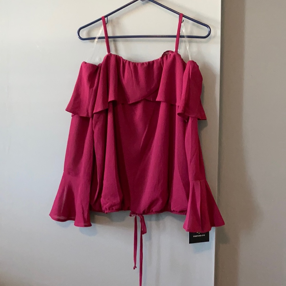Off the shoulder with straps top